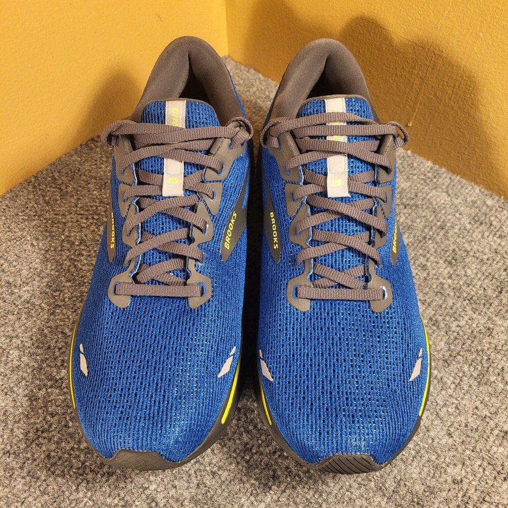 Brooks Men's Ghost 15 Blue/Black/Yellow Running Shoes Royal Nightlife Size 11.5 - Picture 5 of 7